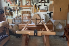 Roubo framesaw and Diderot Vise. Veneer cutting practice.